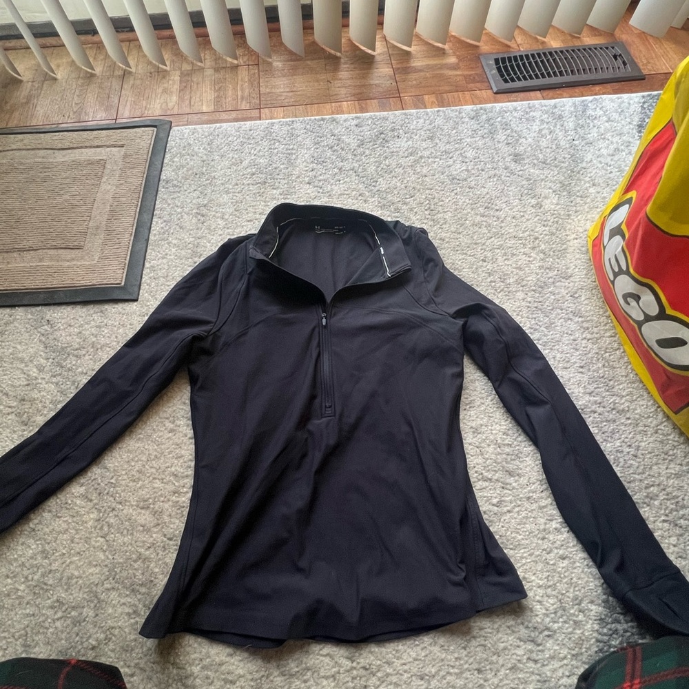 Under Armour Black Quarter Zip Athletic Pullover